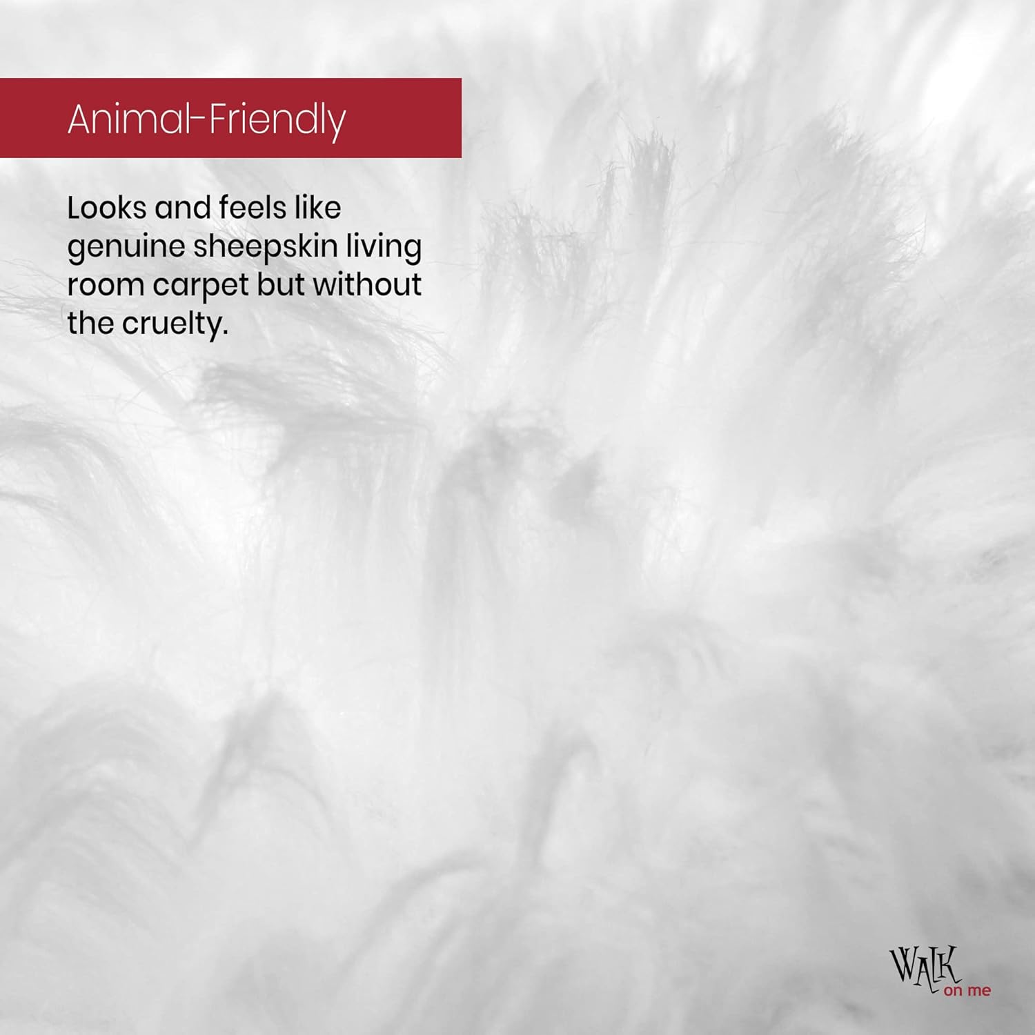 Silky Soft Faux Fur Rug, 3.3 ft. x 4.8 ft. White Fluffy Rug, Made in France, Sheepskin Area Rug, Rectangle Rug for Living Room, Bedroom, Kid's Room, or Nursery, Home Décor Accent with Non-Slip Backing