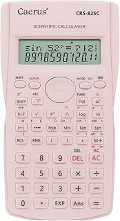 Calculadora Científica, 240 Funções, Display de 10 Dígitos, display 2 linhas, Com Capa Protetora Disponível em Branco, Rosa, Azul e Verde (Rosa)