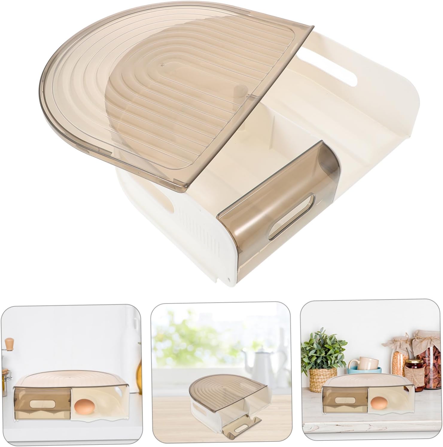 Refrigerator Holder Rolling Design Storage Organizer for Freshness Capacity Space-saving for Kitchen Use