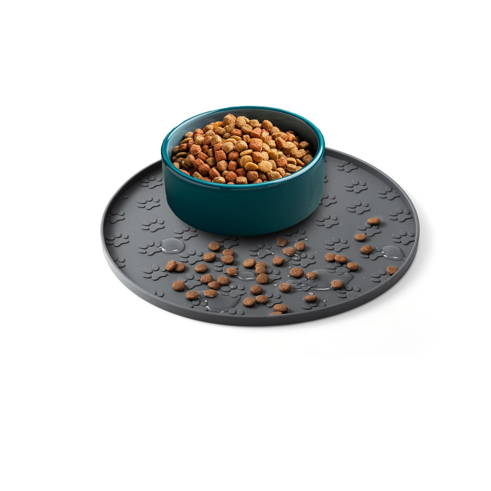 2 Stück Napfunterlage Silikon - Rutschfeste Futtermatte Für Katze Und Hund 27x27cm