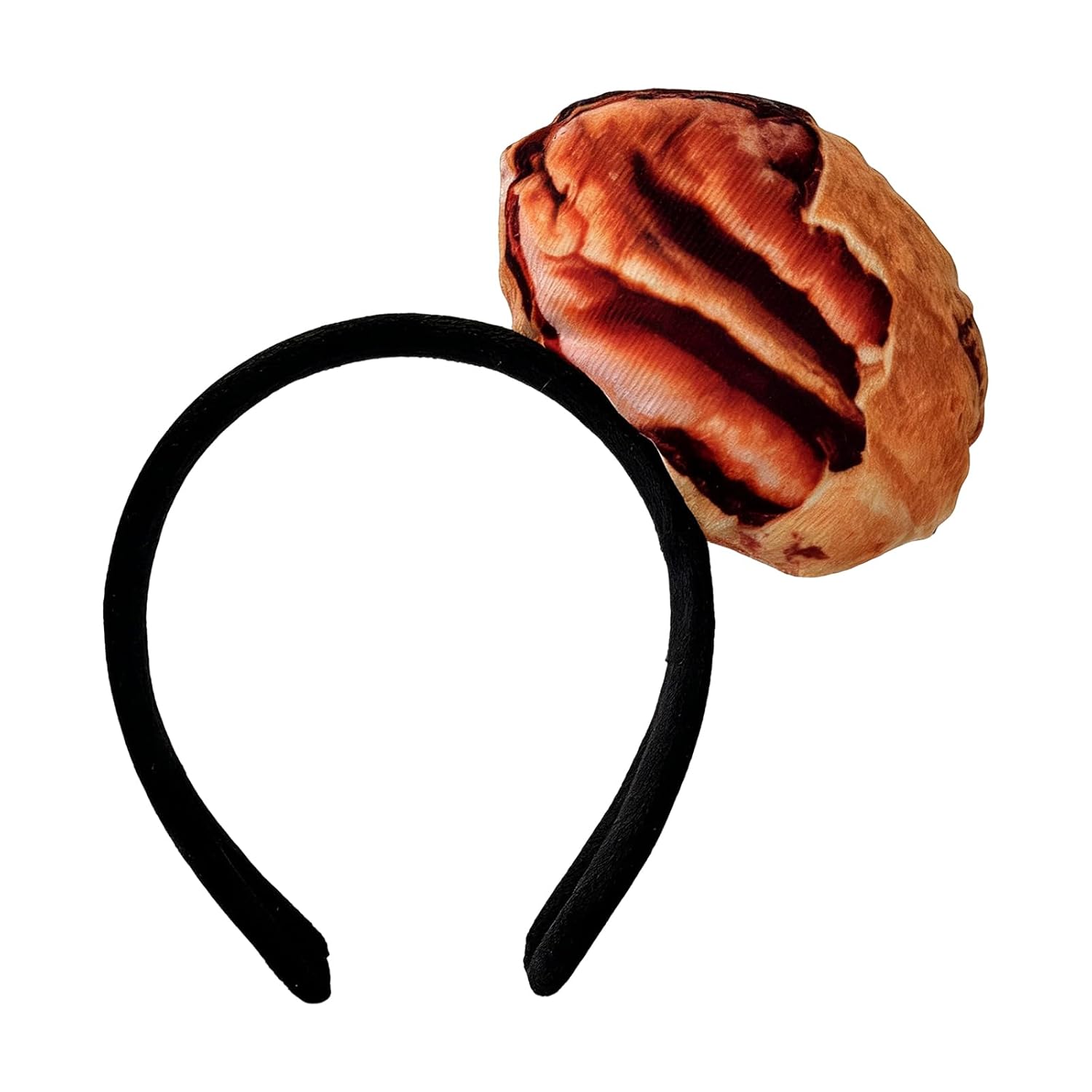 Novelty Pecan Nut Shaped Headband, Funny Food Hair Accessory for Women and Girls, Cute Costume Headband for Halloween Party Cosplay Photo Props