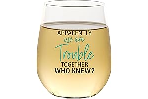 We Are Trouble Together - Best Friend Wine Glass