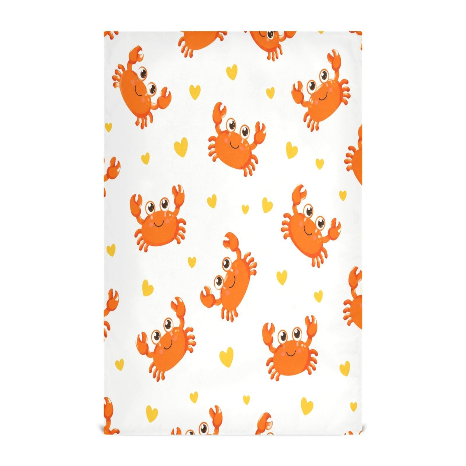 Cgiub Crab Tea Towels for Kitchen 4pcs Soft Kitchen Towels Absorbent & Quick Drying Dish Cloth for Household & Cleaning, 71.1x45.7cm