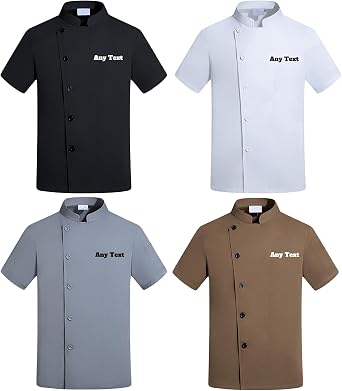 Personalised Chef Jacket Men And Women With Name,White Chef Coat,Black Chef Top,Customised Short Or Long Sleeve Chef Uniform,Chef Clothes