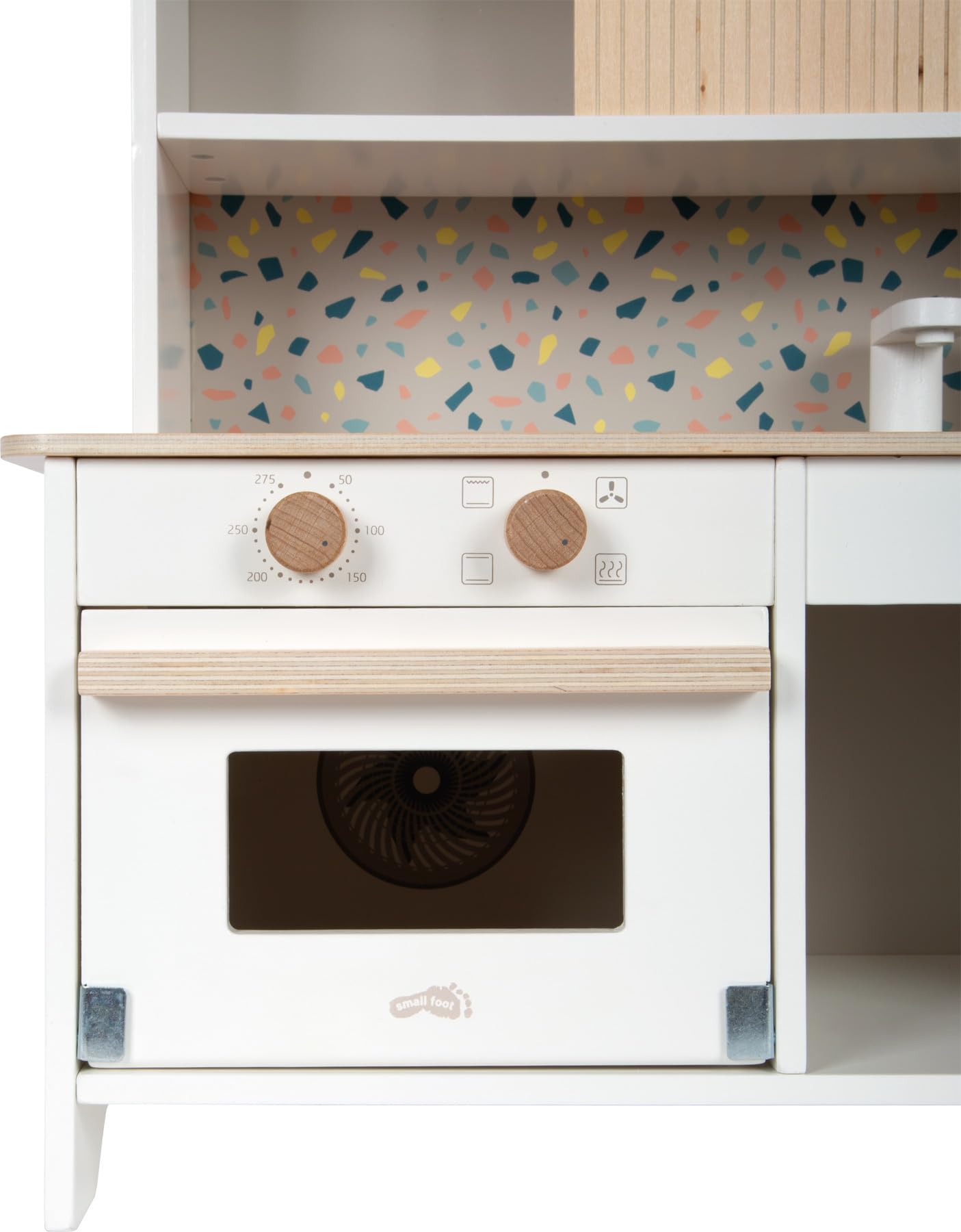 Small Foot Cocina Infantil compacta Terrazzo, Cocina de Madera con Accesorios, Juguete de rol Desde los 3 años, 12728