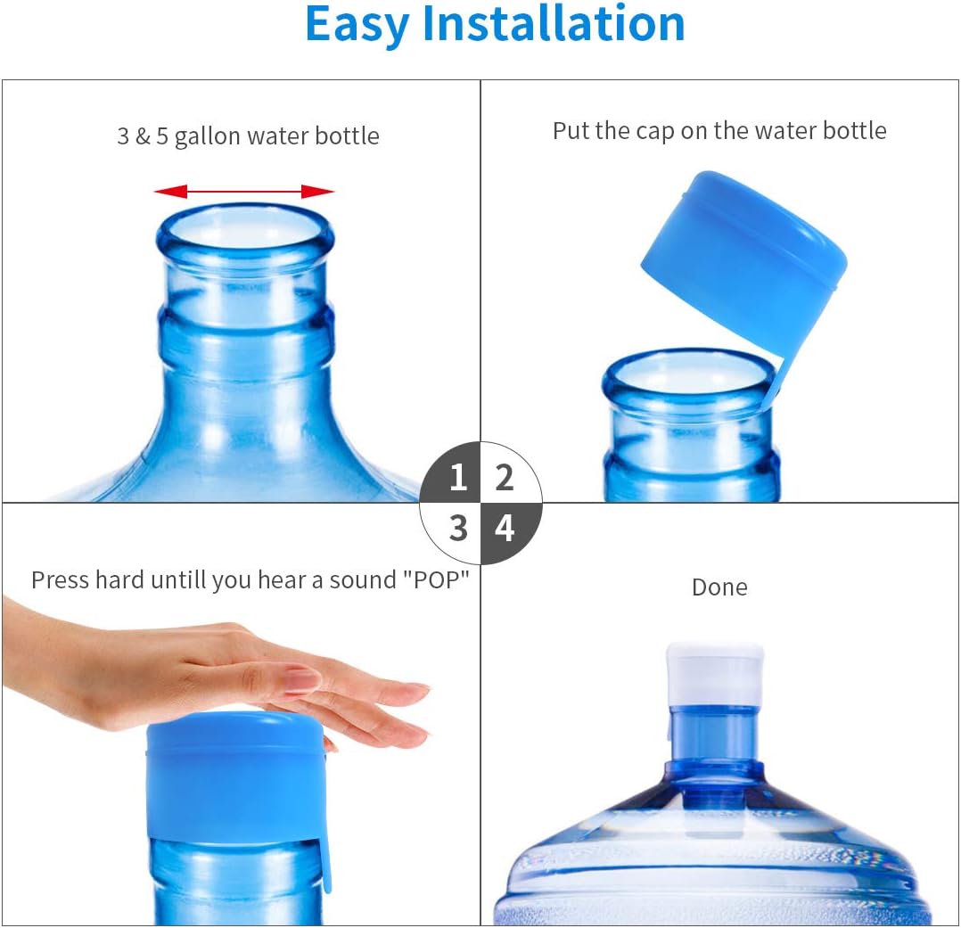 5 gallon water jug cap 3 gallon Non-Spill Replacement Caps, Five Gallon Cap Quantity of 12, Fits 55 mm Bottles BPA FREE