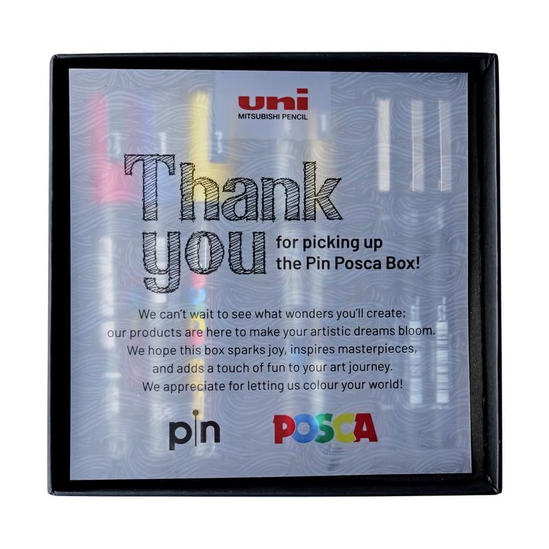Image of POSCA & Pin Art Set | Combo Pack of PC-1MR, 5M Markers & PIN-200 Fineliners (Multicolor)