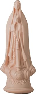 MANULENA Figura Decorativa Y Aromática Con Forma De Virgen de Fátima. Aroma Peony Rose. Color Rosa. Figura Tradicional De Temática Religiosa. Tamaño 20 x 8,5 cm.