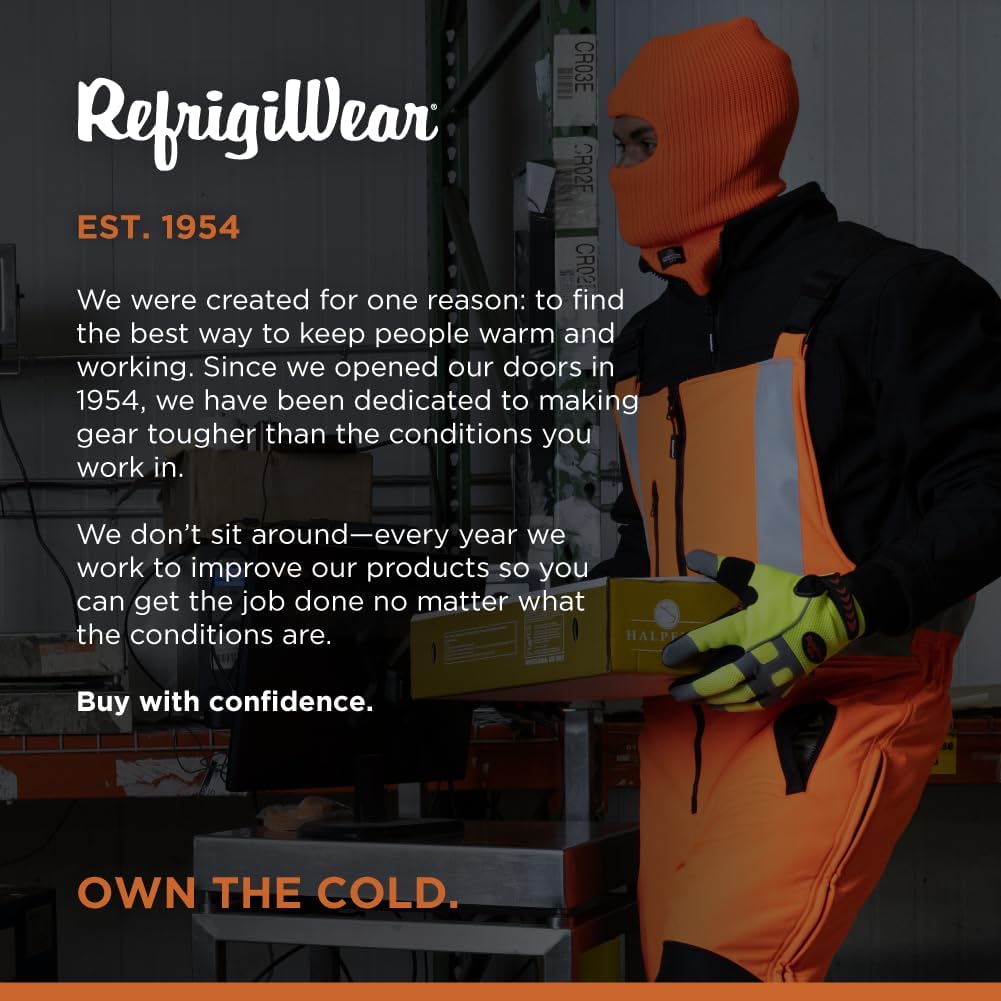 RefrigiWear Men’s HiVis Insulated Softshell High-Bib Overalls, -20°F (-29°C)