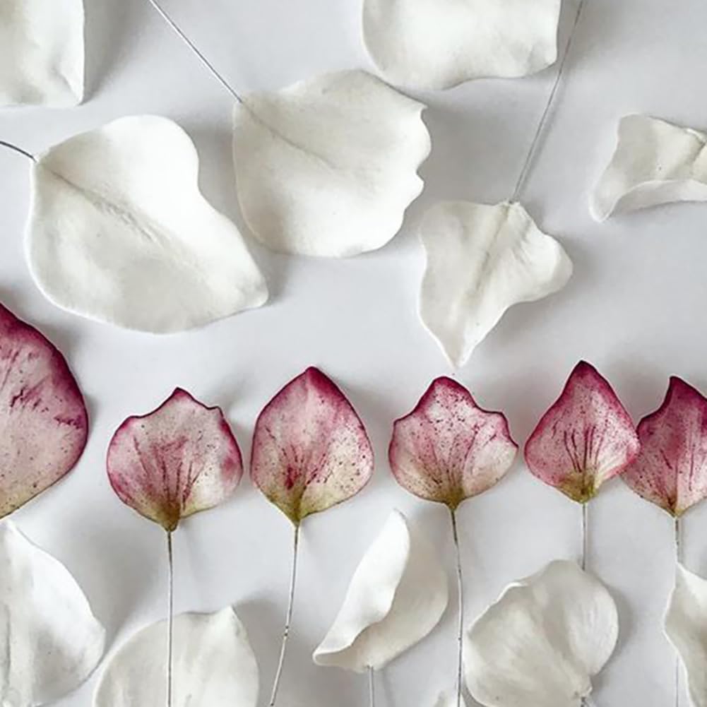 GSHLLO 200 Pcs 36cm Floral Wires Flower Wrapped Stems Sticks Bouquet Wrapping Wires Wreath Making Stems Florist Wire Stem Rod Flower Arrangement Supplies for DIY Crafts White