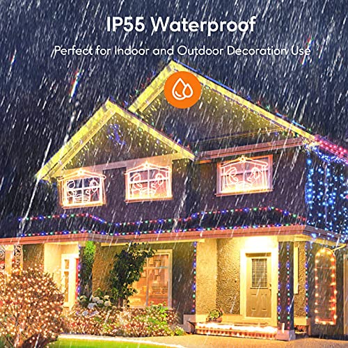 BlcTec-Christmas-Lights-300-LED-108FT-Color-Changing-Christmas-Tree-Lights-with-Warm-White-Multicolor-11-Modes-Waterproof-and-Connectable-Christmas-String-Lights-with-Remote-for-Xmas-Decorations