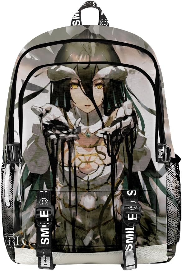 ISaikoy Anime OverLord Backpack Daypack Albedo Laptop Bag 3D Printing School Bag Bookbag 12