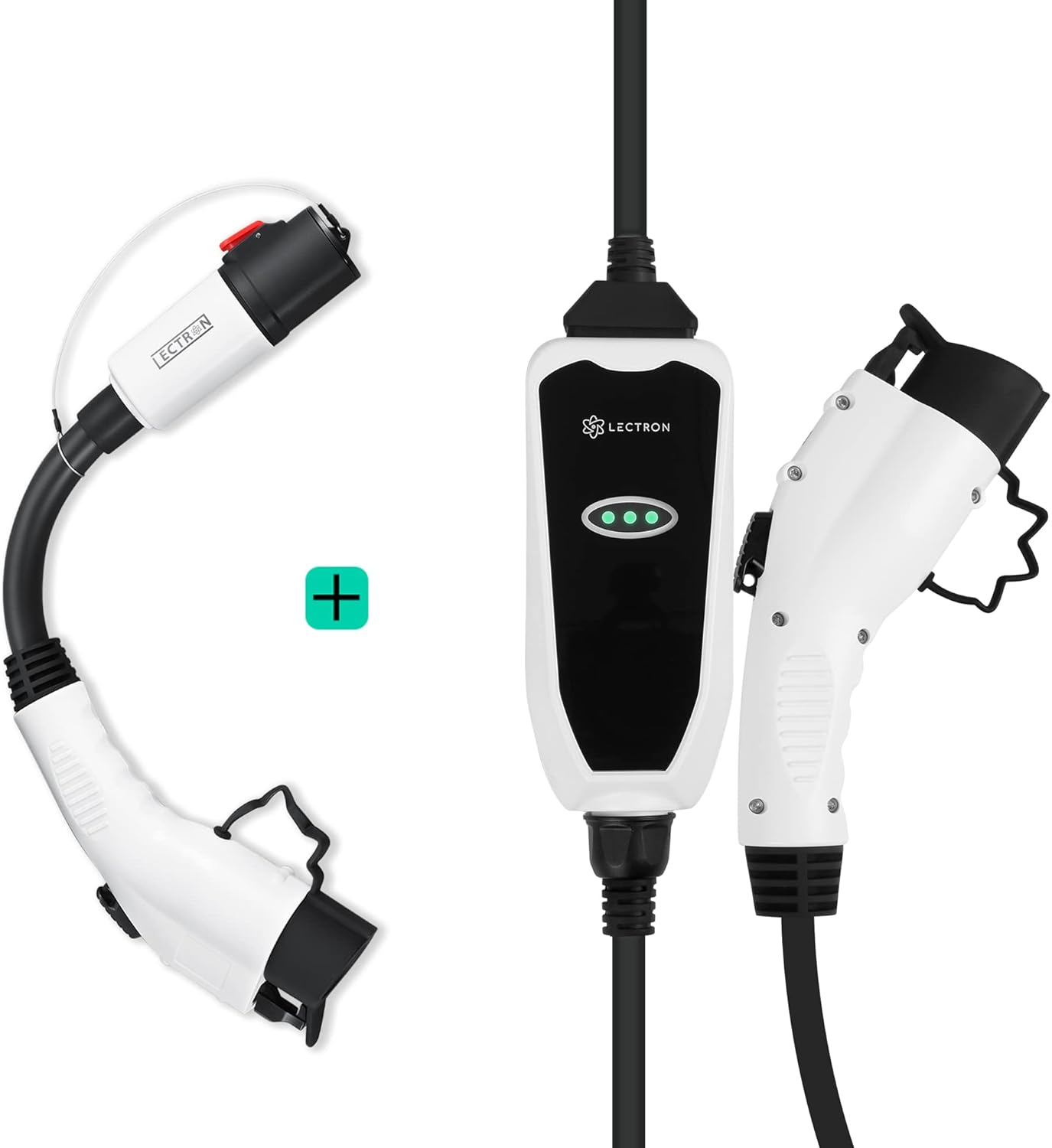 Lectron Bundle Portable EV Charger (16 Amp/32 Amp) with Dual Charging Plugs (NEMA