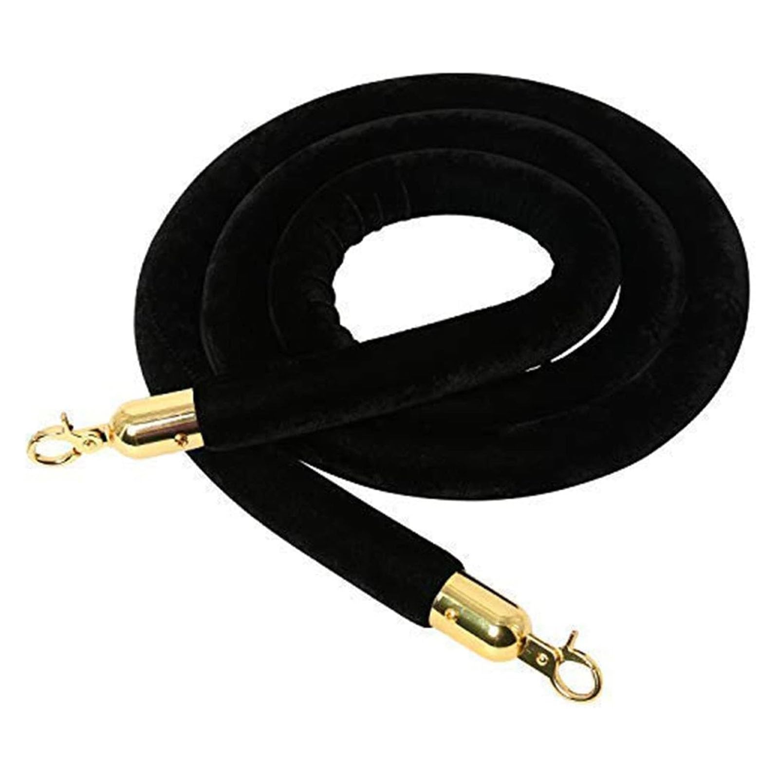 Barrera de cuerda de terciopelo de alta calidad, cordón negro duradero de 1,8 metros para VIP
