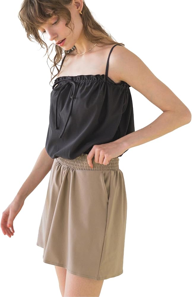 Amazon | [シードレス] ウエストギャザー サスティナブル ショート