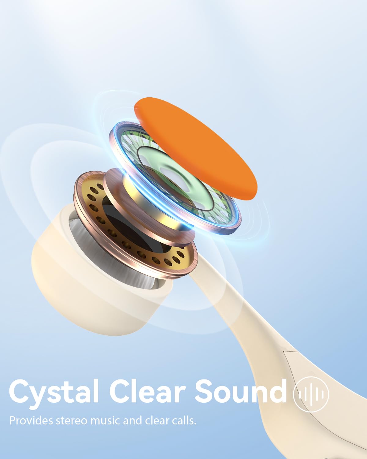 MONODEAL Cuffie Conduzione Ossea Bluetooth 5.3, Impermeabili IPX6, Porta Type-C, 27g