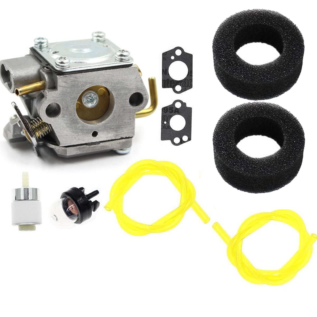 TOPREPAIR Vergaser Für MTD WH25CS – Ersatz Für 753-04106, 753-04113 (inkl. Filter, Zündkerze & Schläuche)
