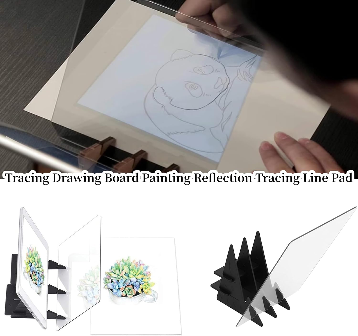 Portable Optical Tracing Board, DIY Drawing Tracing Pad, Easy Drawing Sketching Tool, Zero Based Painting Reflection Tracer for Adults Artists Beginners