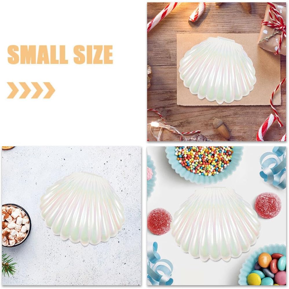Hemoton Sea Shell Candy Boxes Set of 3 Mini Party Favor Containers 3.58X3.03X1.77In Decorative Storage Case for Wedding Birthday Jewelry and Small