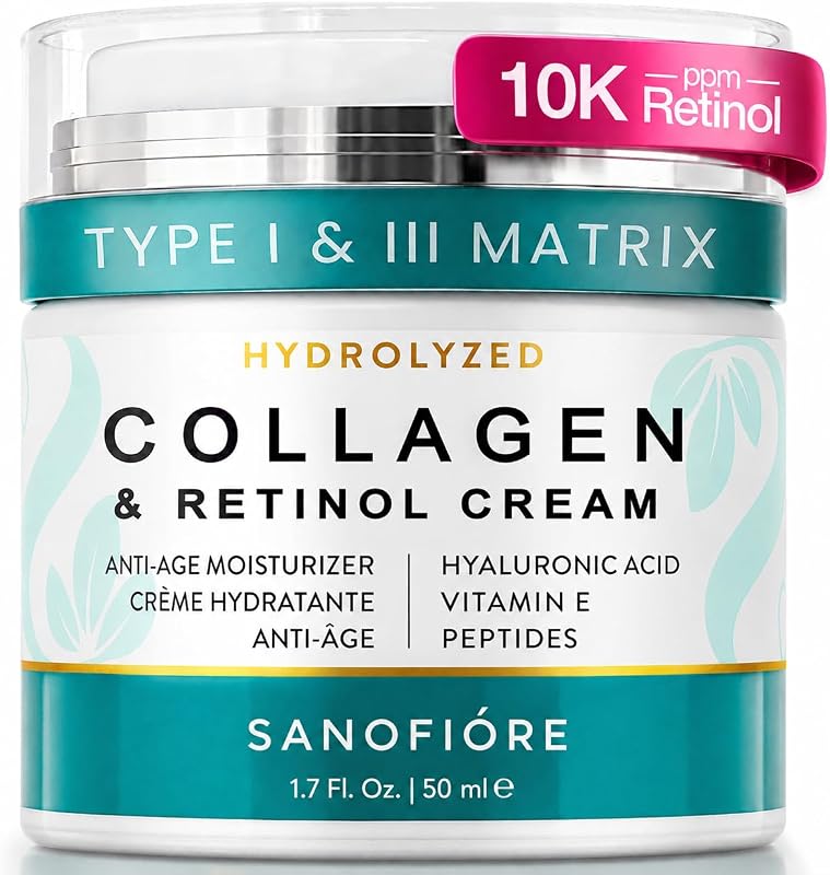 Creme facial SANOFIÓRE com colágeno hidrolisado e retinol, 50 mL