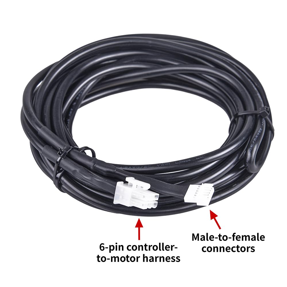 Replacement 6-Pin Controller to Motor Harness 20Foot Long Male to Female for in-Wall RV Slide Out Systems