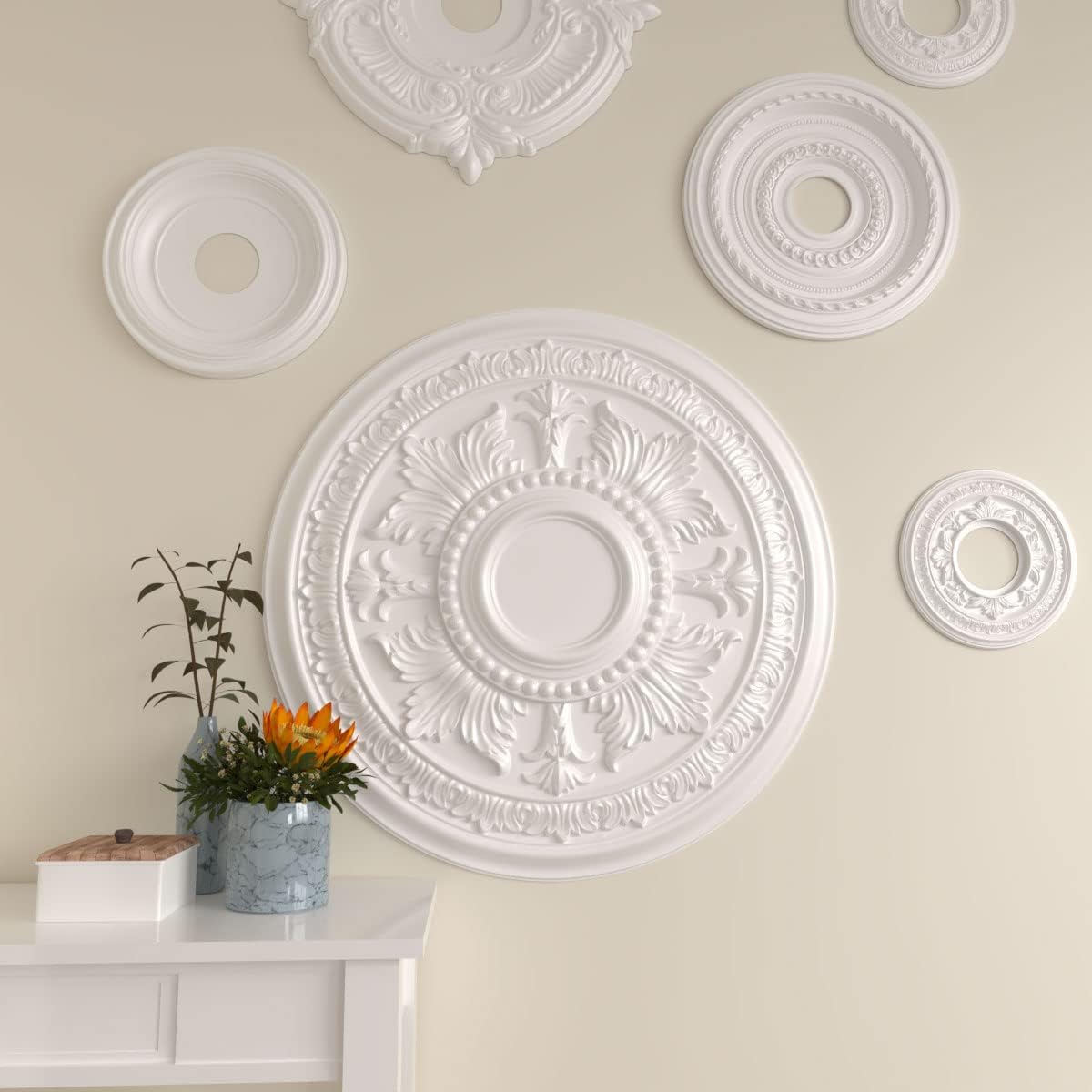 30 5/8"OD x 2 1/2"P Tellson Ceiling Medallion (Fits Canopies up to 6 3/4")