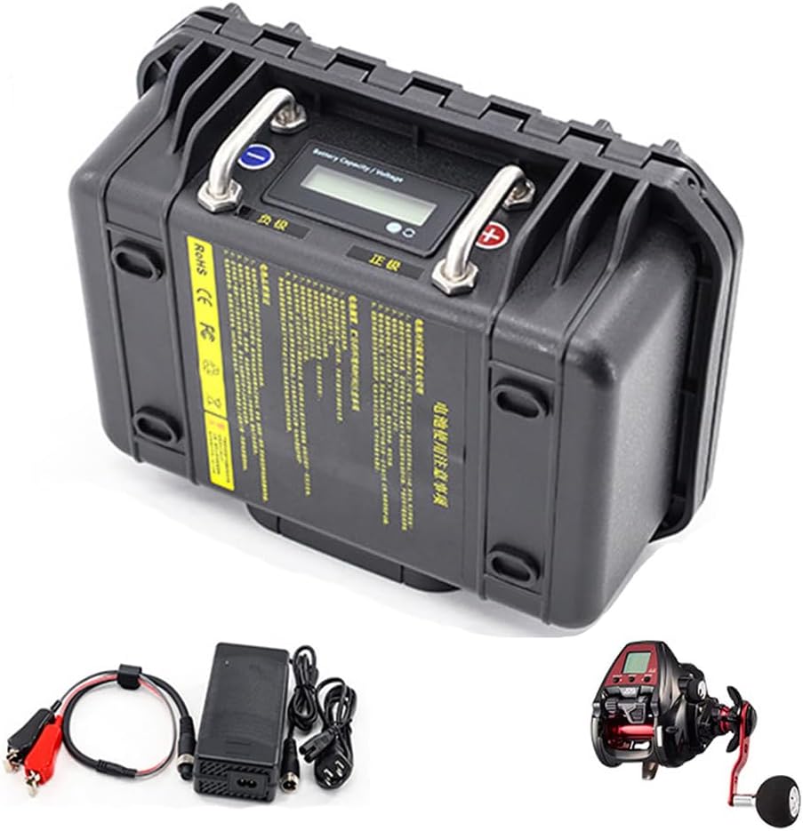 12V 20Ah 30Ah 40Ah 50Ah Electric Fishing Reel Lithium Battery Universal Saltwater Fishing Boat Battery 24V 20Ah 30Ah 40Ah 50Ah Rechargeable Electric Cord Reel Battery