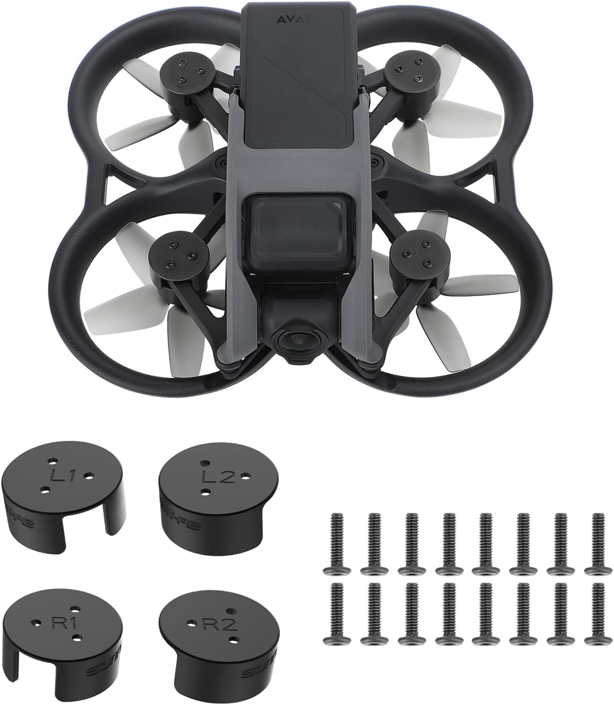 ZJRXM Alu-Motorkappen Für DJI Avata – 4 Stück, Schwarz, Schutz Vor Staub & Kratzern