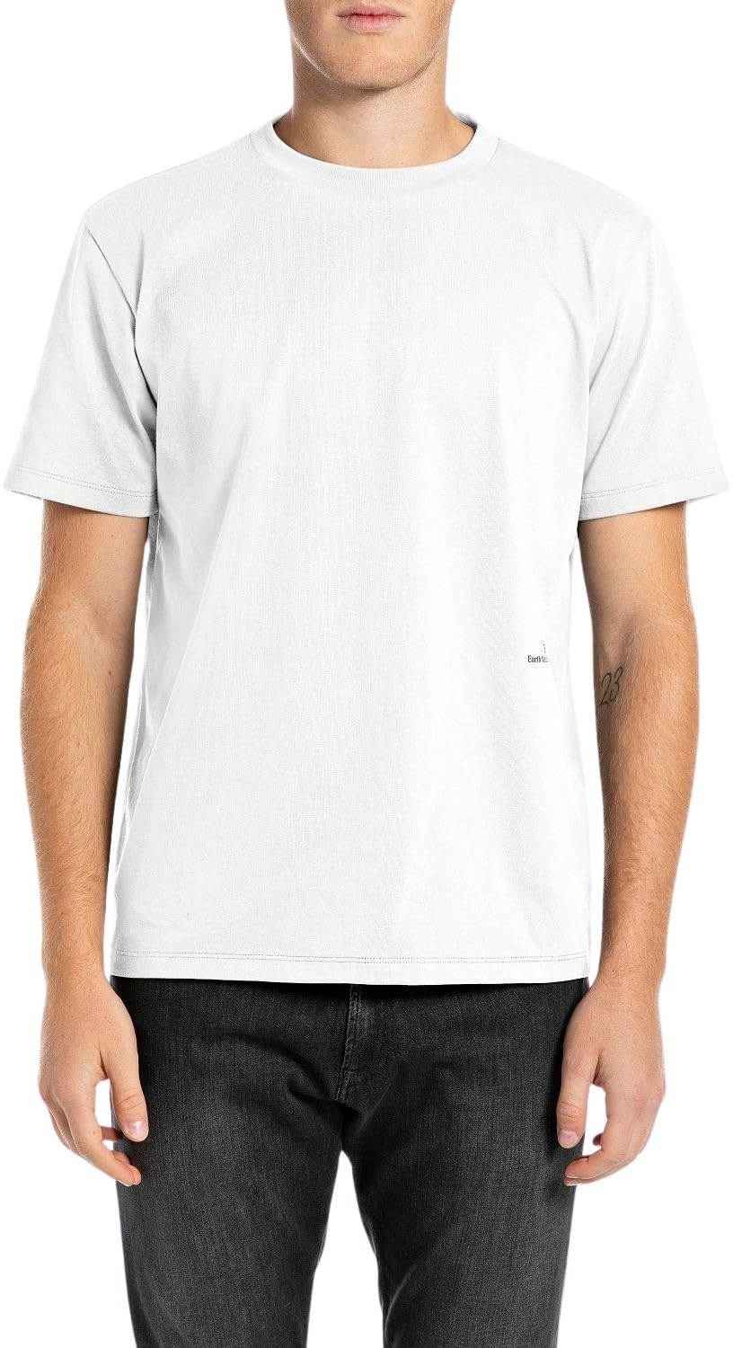 Replay Men's M6937 T-Shirt, 001 White, M