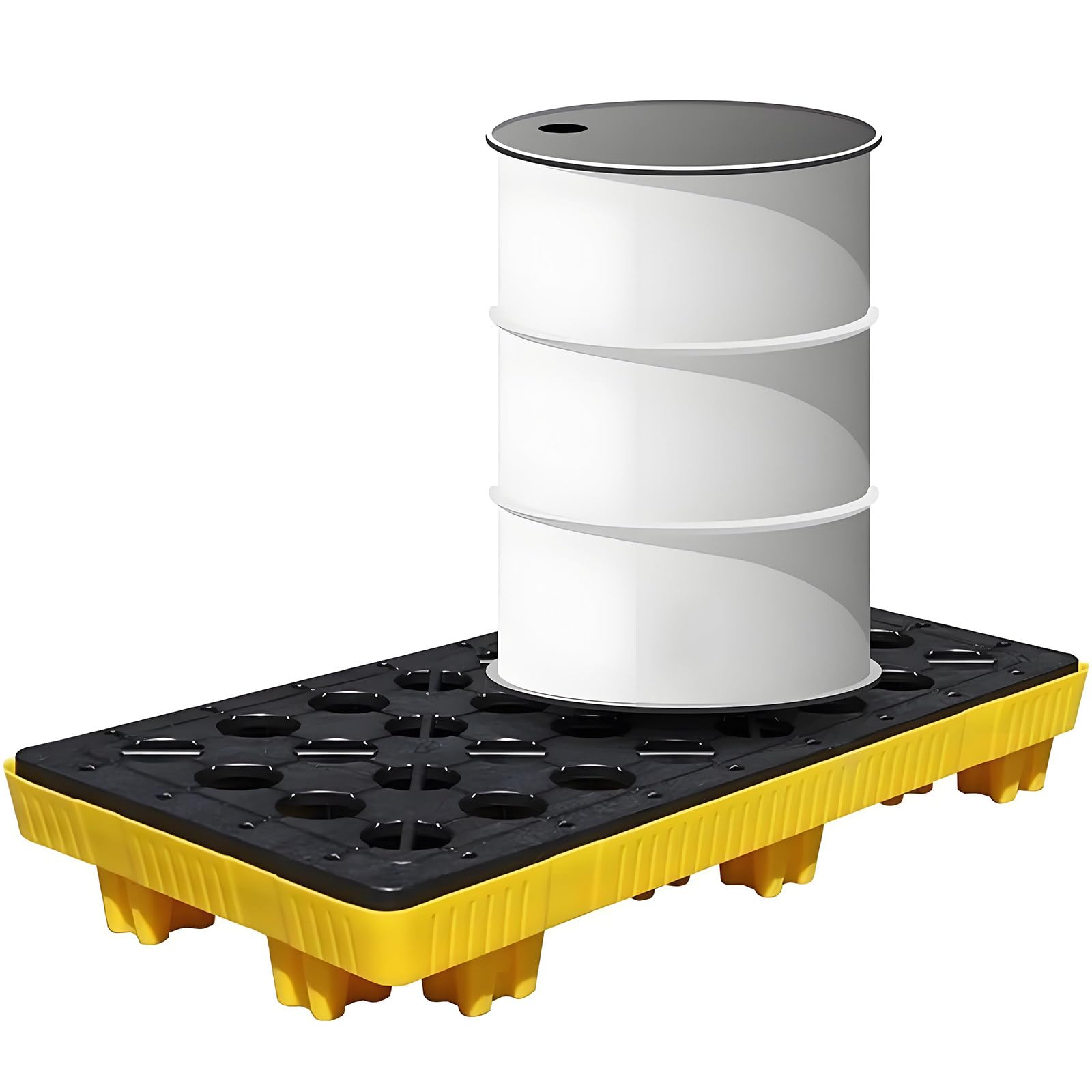 JKJZSALJ Heavy-Duty Modular Oil Spill Containment Tray 130X68X15Cm, Flat Top Grating For Safe Liquid Storage, Ideal For Factories & Warehouses, Prevents Spills & Leaks,33.5 * 33.5 * 5.5cm