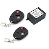 eMylo Wireless Remote Switch, RF DC 6V 1 Channel One Relay Light Switch Transmitter with Receiver, 433Mhz Remote Control Switch for Light, Lamp, Door Garage, Industrial Control and Security Fields