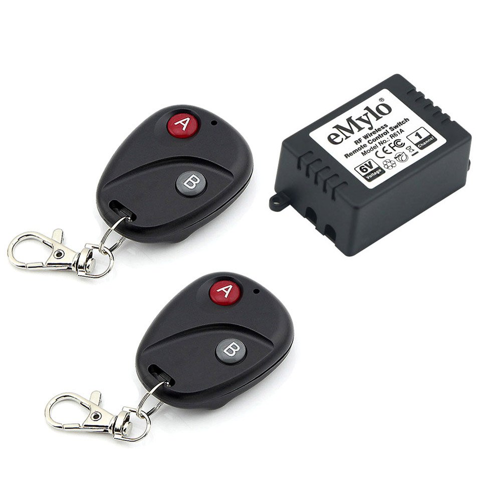 eMylo 433Mhz RF Wireless Remote Control Relay Switch Transmitter with Receiver (DC 6V 1Channel)