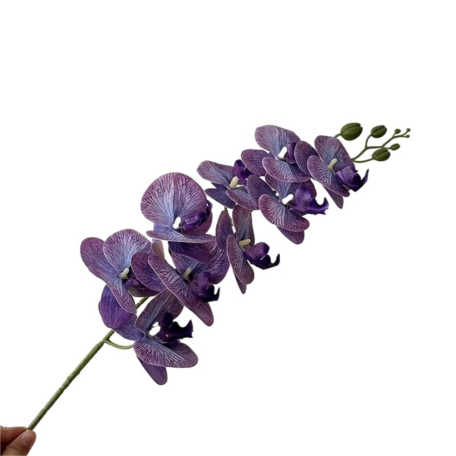 LuoAXINN Artificial Flower Branches 98CM 9-head Film Butterfly Orchid Artificial Flower Living Room Dining Table Floor Decoration Wedding Arrangement(Color1)