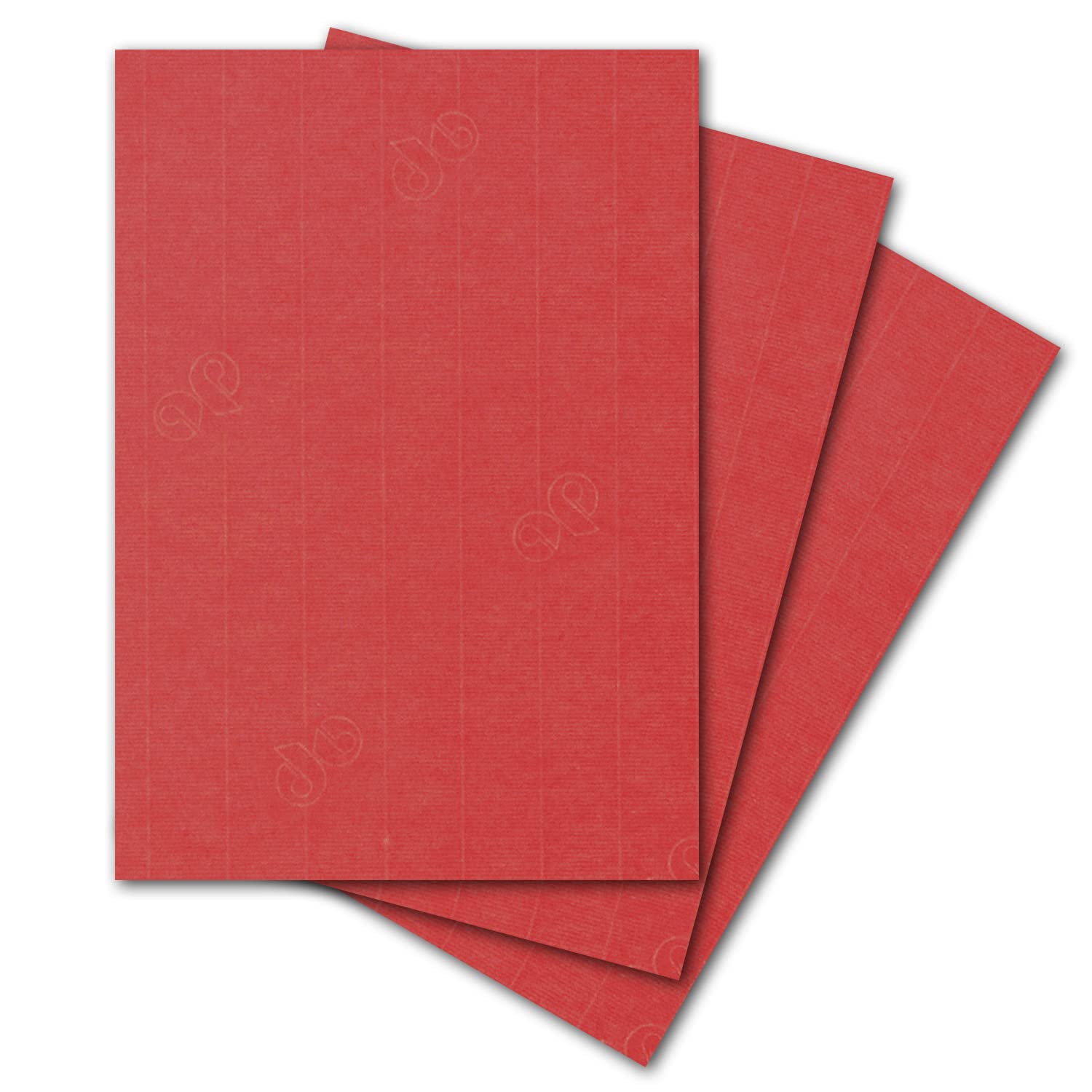 ARTOZ Papier listowy + papier do majsterkowania / karton do majsterkowania – DIN A4 297 x 210 mm – Eleganckie wytłoczenie – Wysokiej jakości papier kolorowy 220 g/m² – Papier do scrapbookingu 200 Stück 517 - Rot
