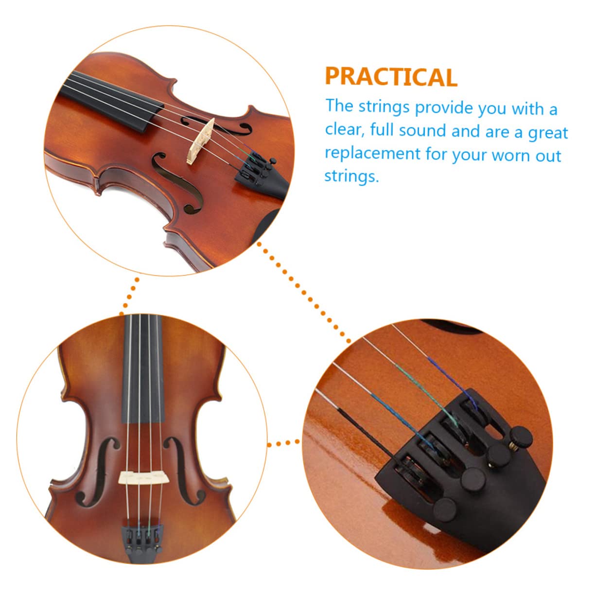 OFFSCH 40piezas Cuerdas Para Violín Cuerdas De Reemplazo De Inoxidable Para Instrumentos Accesorios De Violín
