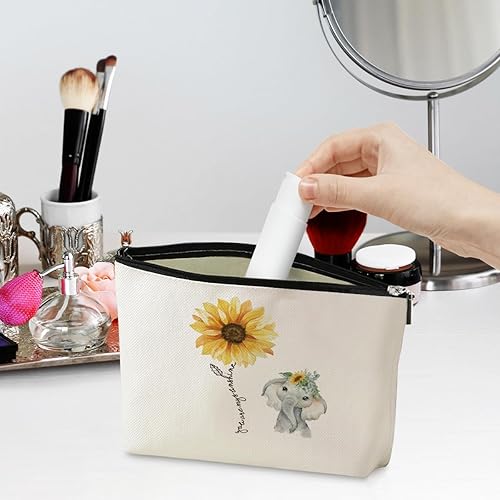 Miniatura 2 de jeilink Bolsa de maquillaje de regalo hippie divertida, decoración hippie, bolsa de aseo retro para mujeres, mejores amigas, abuela, mamá, hermana,