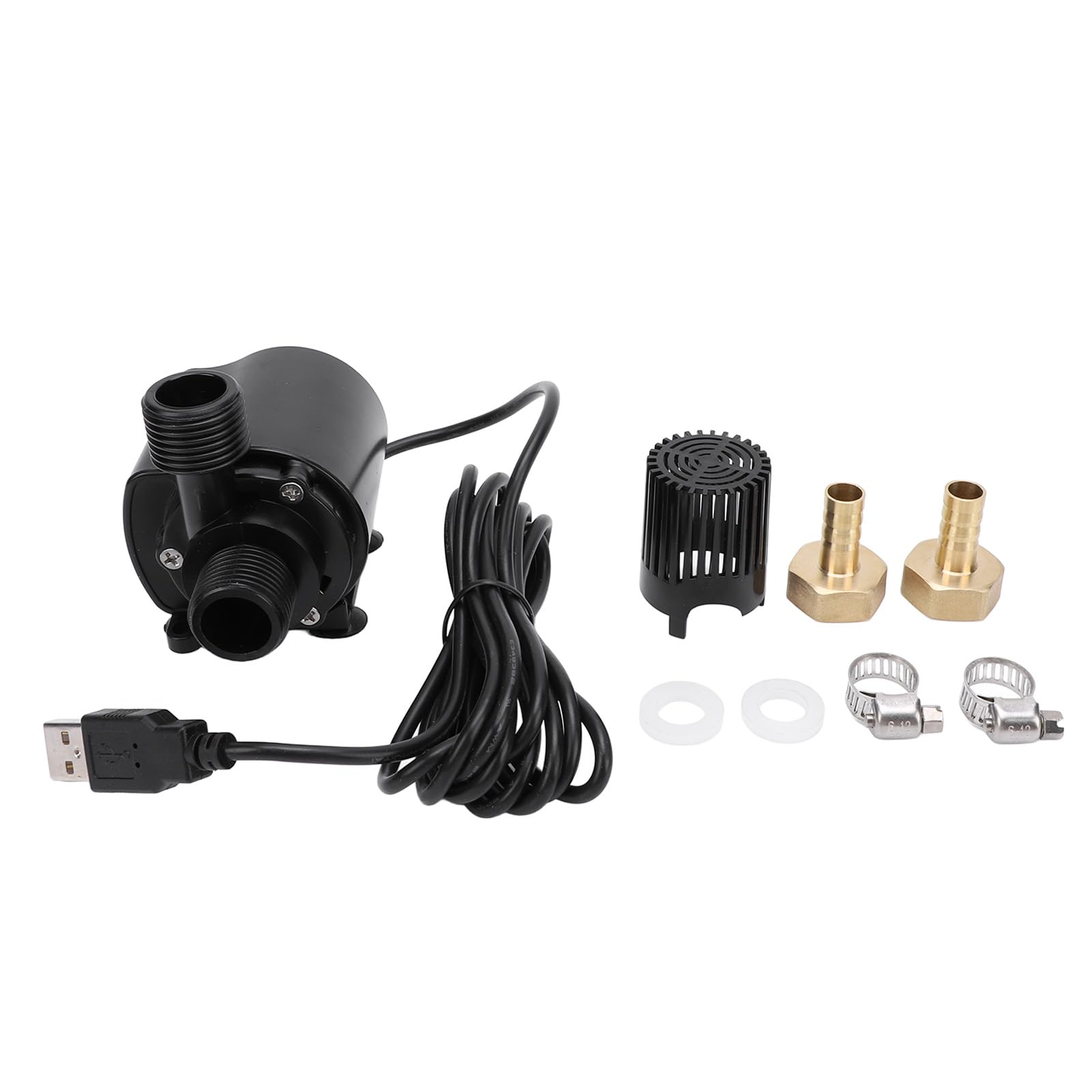 Zopsc Zatapialna pompa wodna DC 5 V 4 W, 500 lH, ultra cicha IP68, 180 cm, bezszczotkowa fontanna do stawu rybnego, akwarium, małego stawu, fontanny stołowej, hydroponiki
