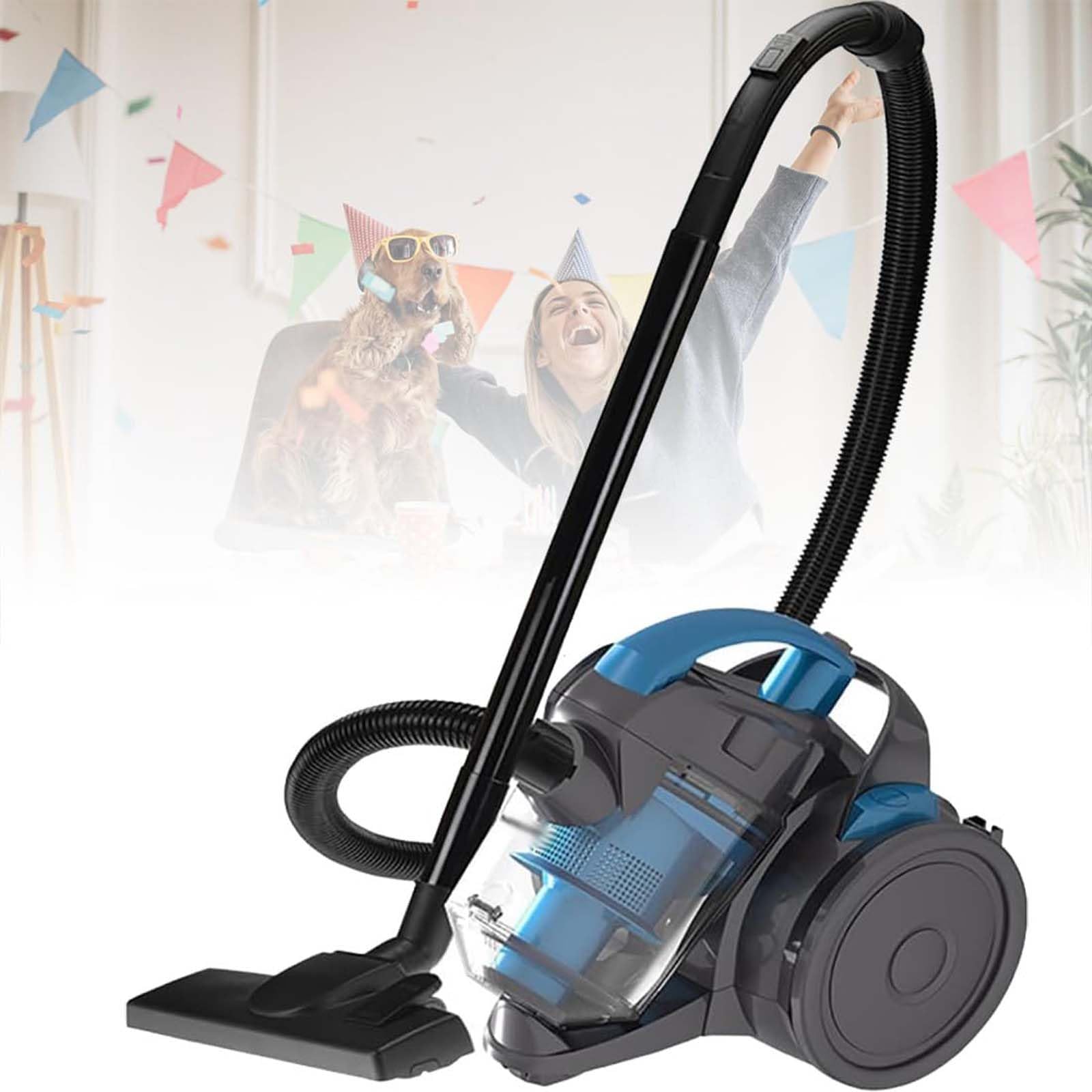 RJJWXSMGS 2000W Bagless Cylinder Vacuum Cleaner,1.8 Litre Capacity,Multifunction Corded Vacuum Cleaner,Compact and Portable