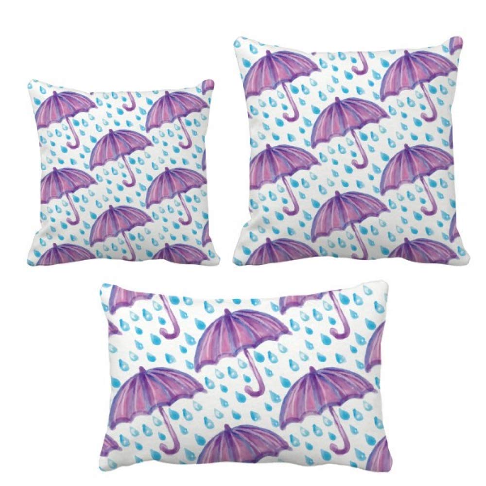 Parapluie aquarelle violet coussin pluie decoration canape salon coussins avec insere