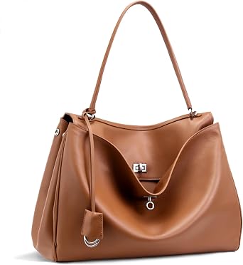 hedexe Genuine Leather Tote Bag for Women Fashion Shoulder Handbag Soft Leather Crossbody Purse - Ladies Satchel Purse