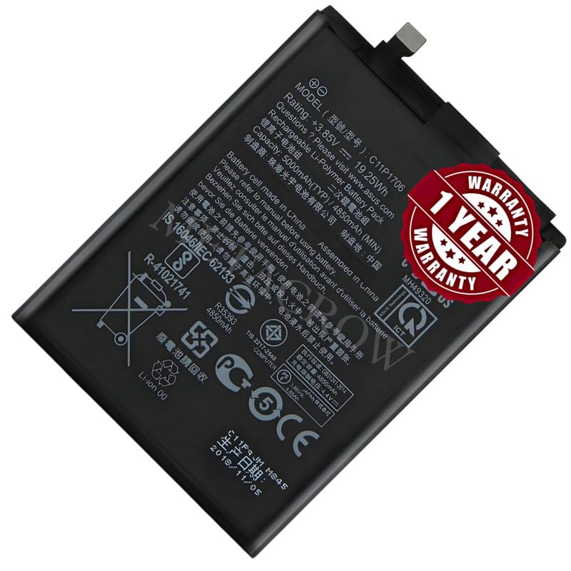 Image of Original C11P1706 Battery Compatible for Asus Zenfone Max Pro M2 (X01BDA) - (5000mAh) - 1 Year Warranty BC45