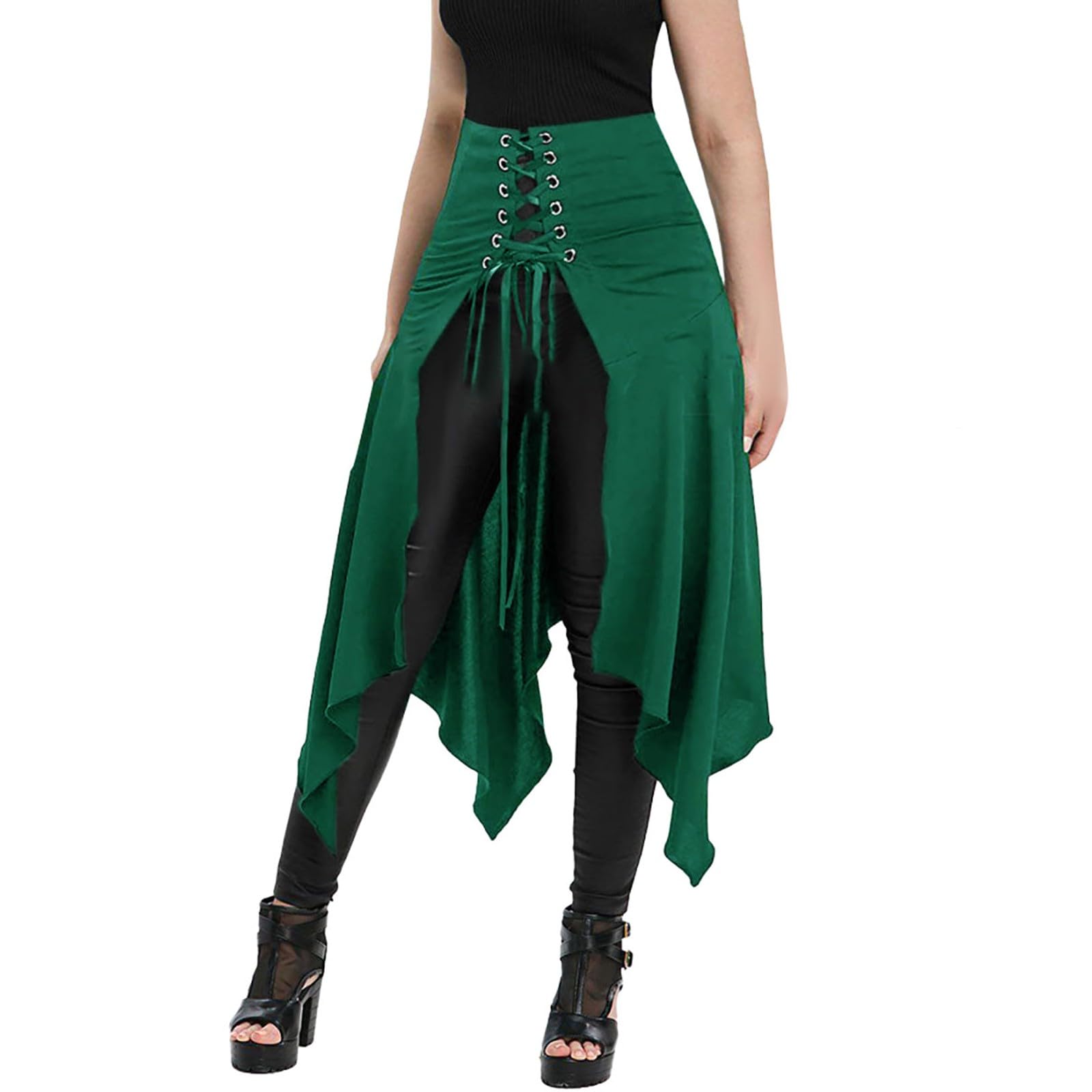 MOKBAY Falda Medieval Mujer De Halloween para Mujer Halloween Disfraz Adulto Falda Victoriano Medievales Elegantes