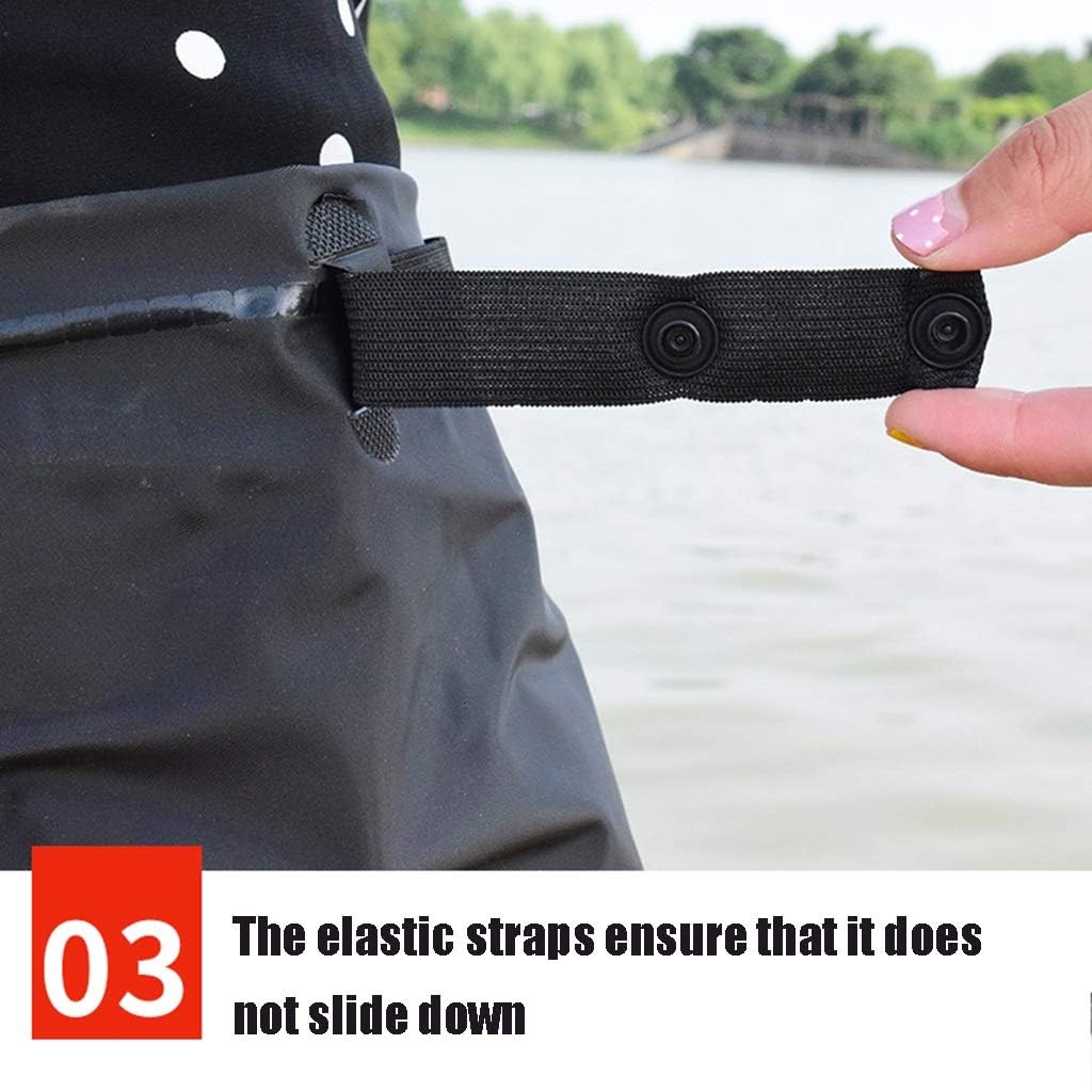 NILoykg& Cuissardes de pêche pour homme et femme avec bottes en PVC/au-dessus du genou, pantalon de pêche antidérapant et résistant à l'usure pour la recherche en plein air l'escalade, la pêche, la