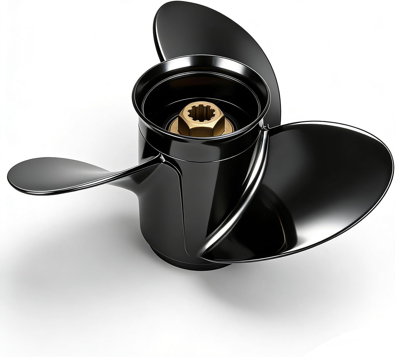 Aluminum Outboard Propeller Compatible with Mercury/Mariner/Seapro/Marathon Outboard Engines 9.9HP Bigfoot/15HP/18HP/20HP/25HP, 3 Blade, 10 Spline Tooth, 2-Stroke