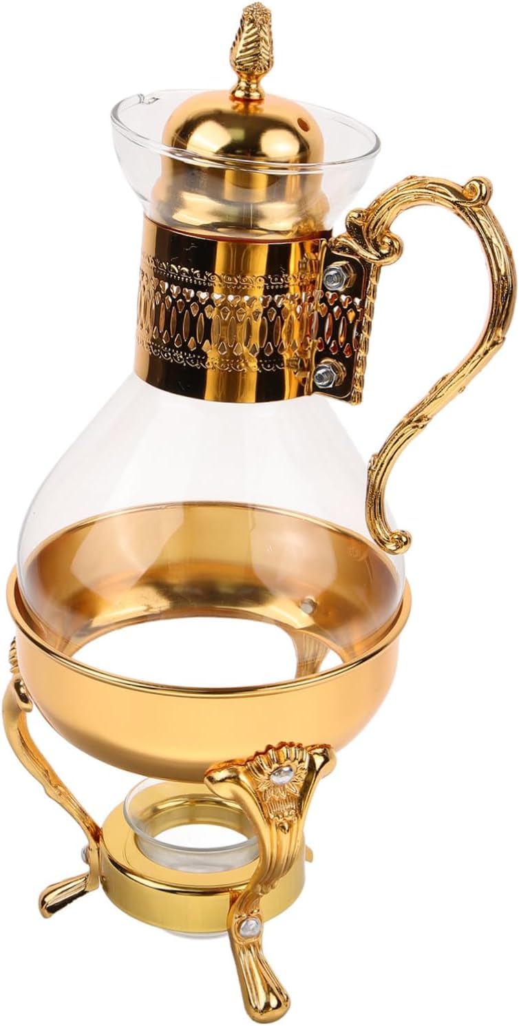 Alipis Arabic Glass Coffee Pot Vintage Middle Eastern Teapot with Heating Feature Glass Arabic Serving for Coffee Lovers