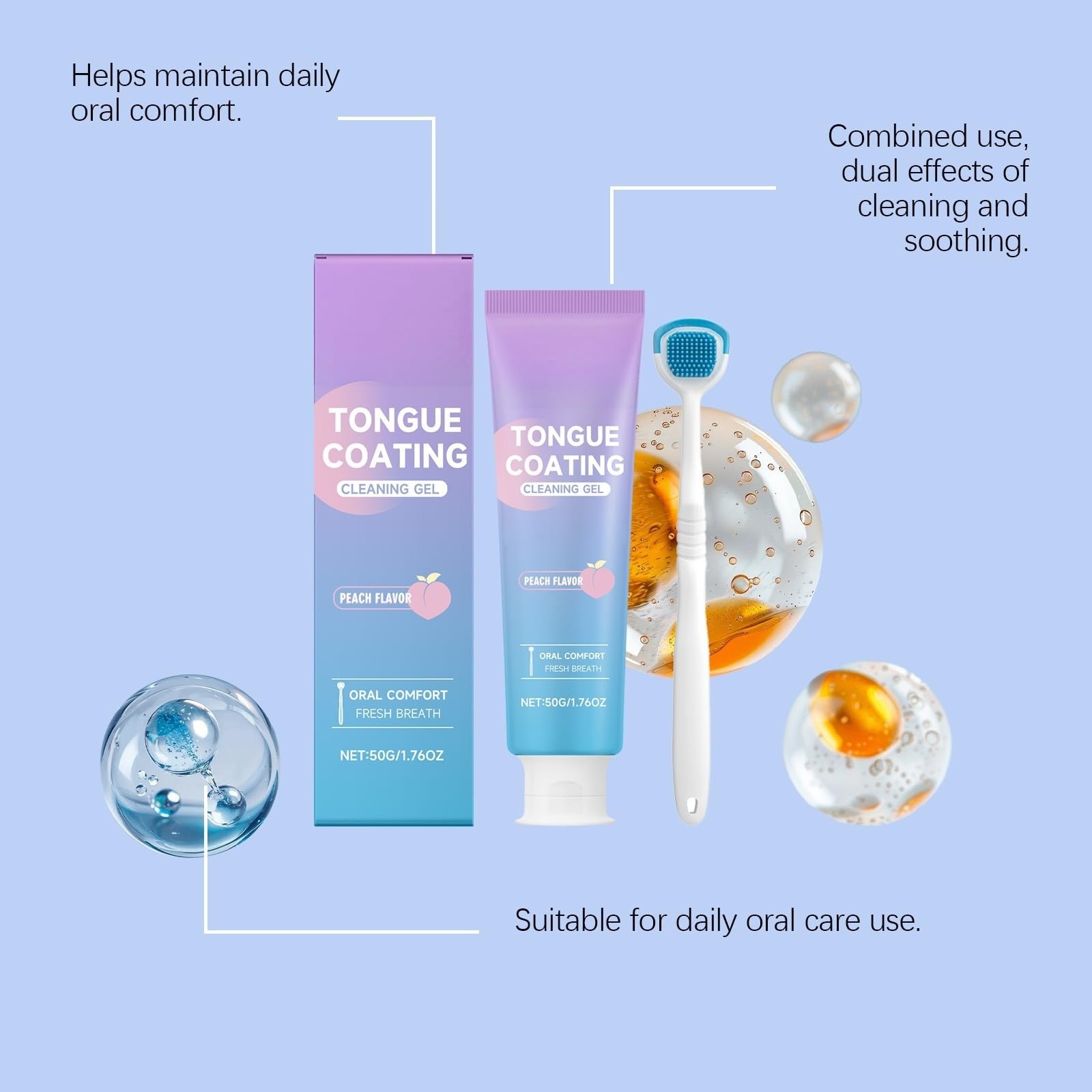 Gel De Nettoyage De La Langue,Kit De Nettoyage De La Langue