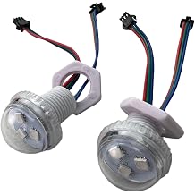 30mm DC12V WS2811 UCS1903 Addressable RGB Full Color Amusement Park LED Pixel 0.72W 3pcs 5050 SMD LED IP67 Transparent Cover 20 Pieces