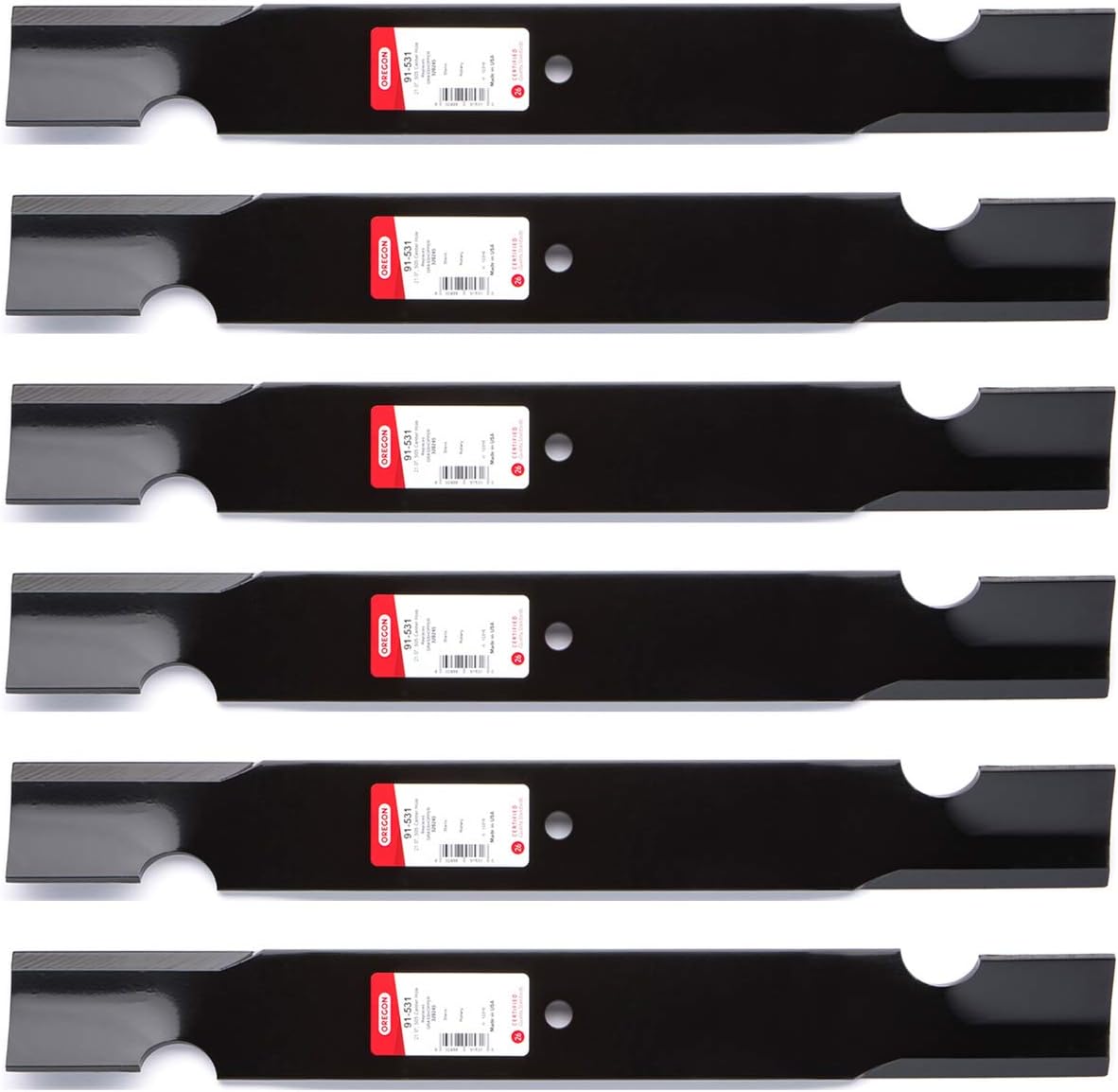 Oregon 6PK 91-531 Heavy Duty Blades for 61" Grasshopper 320242, 320243, 320245
