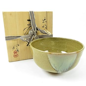 Amazon.co.jp: 虫明焼 曙窯 高橋一甫造 茶碗 茶道具 共箱付 宗