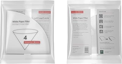 Brewista Cone-Shaped Two-Sided Crepe Paper Coffee Filters 100 Disposable Filters Size #4